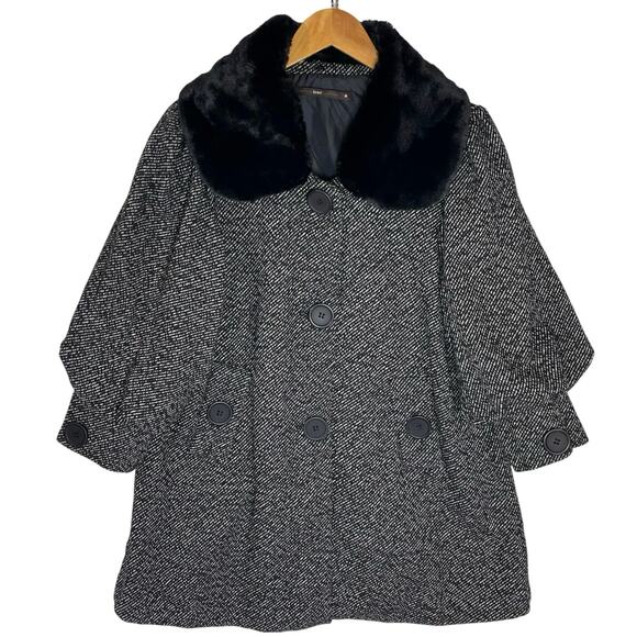 Anthropologie Jackets & Blazers - ANTHROPOLOGIE HAZEL Women’s Vintage Style Faux Fur Collar Pea Coat